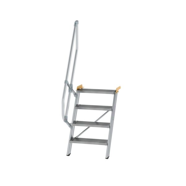 guenzburger steigtechnik treppe 60 stufenbreite 600 mm 4 stufen aluminium geriffelt