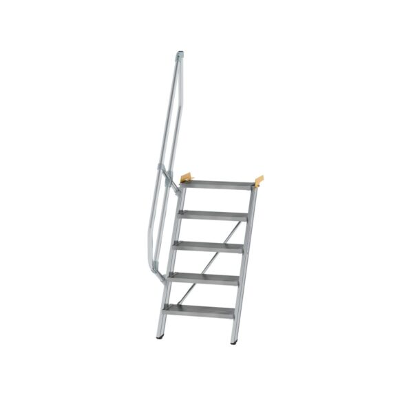 guenzburger steigtechnik treppe 60 stufenbreite 600 mm 5 stufen aluminium geriffelt