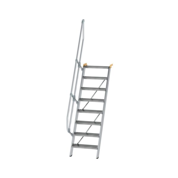 guenzburger steigtechnik treppe 60 stufenbreite 600 mm 8 stufen aluminium geriffelt