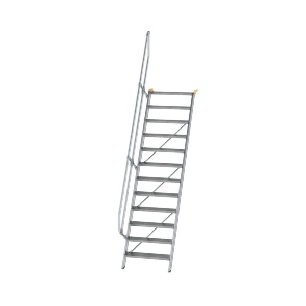 guenzburger steigtechnik treppe 60 stufenbreite 800 mm 12 stufen aluminium geriffelt