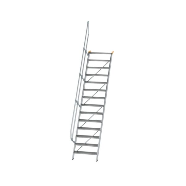 guenzburger steigtechnik treppe 60 stufenbreite 800 mm 14 stufen aluminium geriffelt