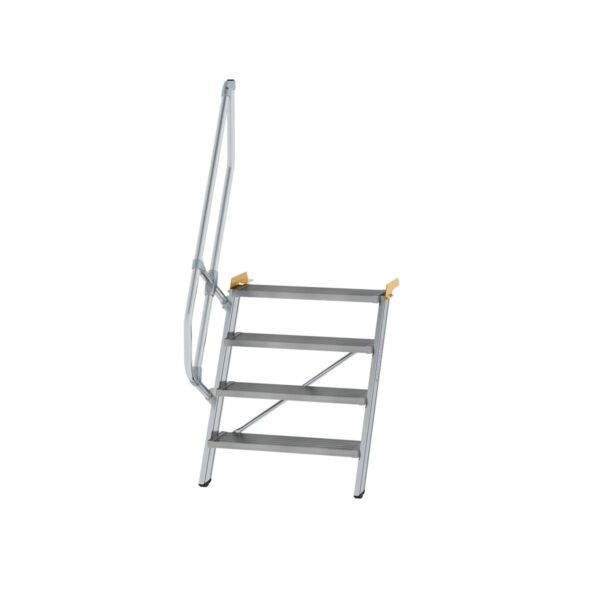 guenzburger steigtechnik treppe 60 stufenbreite 800 mm 4 stufen aluminium geriffelt