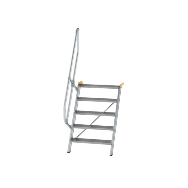 guenzburger steigtechnik treppe 60 stufenbreite 800 mm 5 stufen aluminium geriffelt