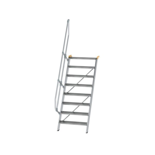 guenzburger steigtechnik treppe 60 stufenbreite 800 mm 8 stufen aluminium geriffelt