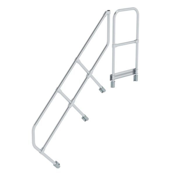 guenzburger steigtechnik treppe mit plattform 45 zweiter handlauf 6 stufen neigung 45