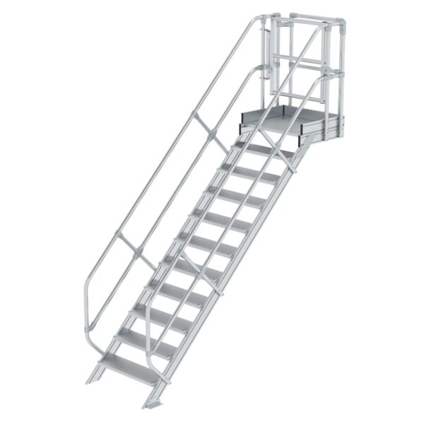 guenzburger steigtechnik treppen modul aluminium geriffelt 11 stufen