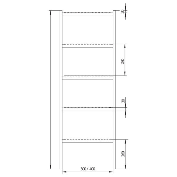 hailo professional schachtleiter lw 300 l 560 2 sprossen edelstahl 1 4301