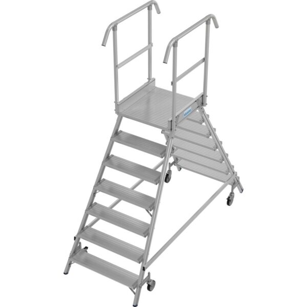 krause podestleiter fahrbar beidseitig begehbar 2x7 1