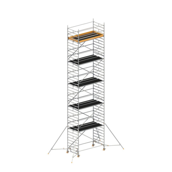 layher uni breit p2 fahrgeruest mit ausziehbaren gerueststuetzen geruesthoehe 11 43 m