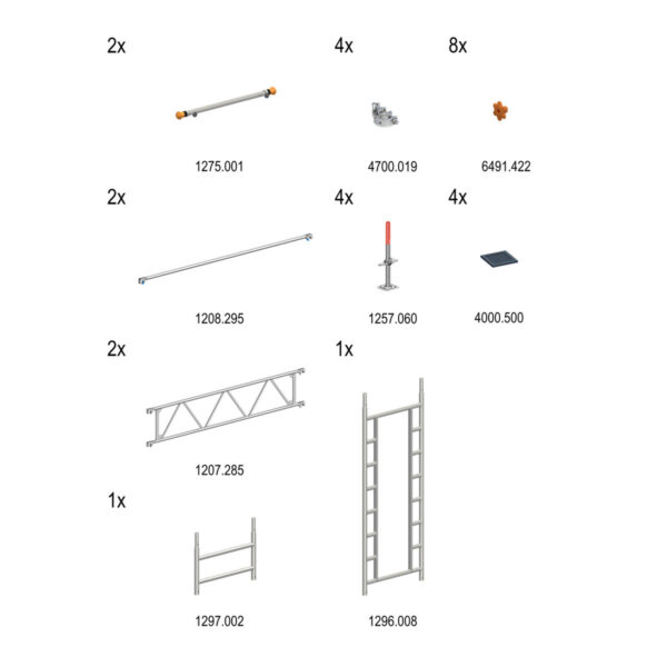 layher uni standard mit treppenkit sh 3m