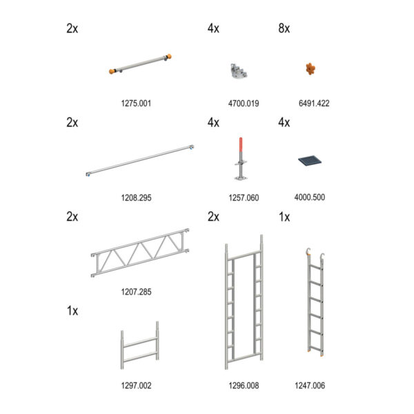 layher unis treppenkit ii 2x1296008 1x1247006 1