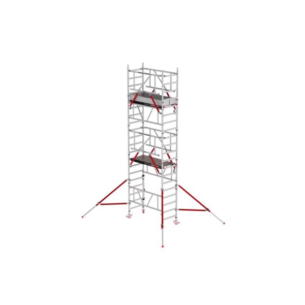 altrex mitower plus mit holzplattformen und safe quick gelaendern arbeitshoehe bis 6 2m