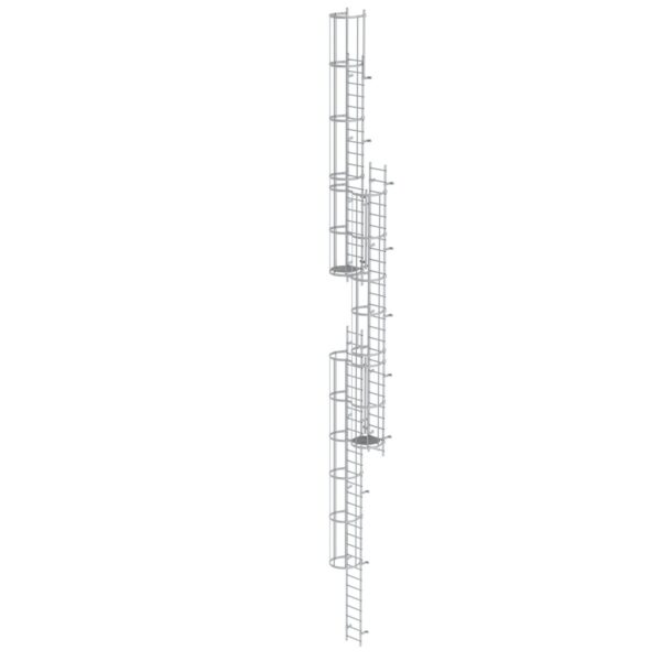 guenzburger steigtechnik mehrzuegige steigleiter mit rueckenschutz maschinen aluminium blank 16 32m