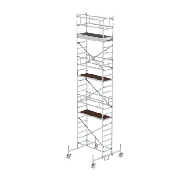 guenzburger steigtechnik rollgeruest 0 75 x 1 80 m mit plattform im 2 m abstand fahrbalken plattformhoehe 6 45 m