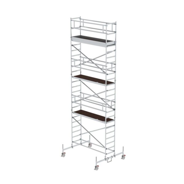 guenzburger steigtechnik rollgeruest 0 75 x 3 0 m mit plattform im 2 m abstand fahrbalken plattformhoehe 6 45 m