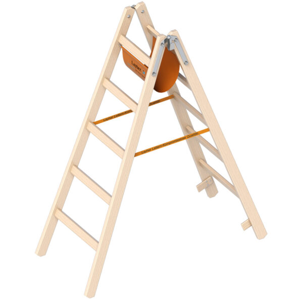 layher le holz stehleiter 2x5 sprossen oe norm