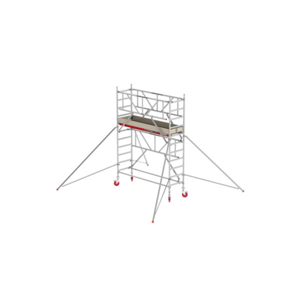 altrex rs tower 41 holzplattform 0 75m x 2 45m mit safe quick arbeitshoehe 4 2 m