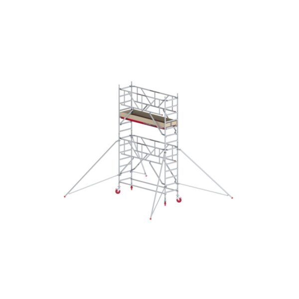 altrex rs tower 41 holzplattform 0 75m x 2 45m mit safe quick arbeitshoehe 5 2 m