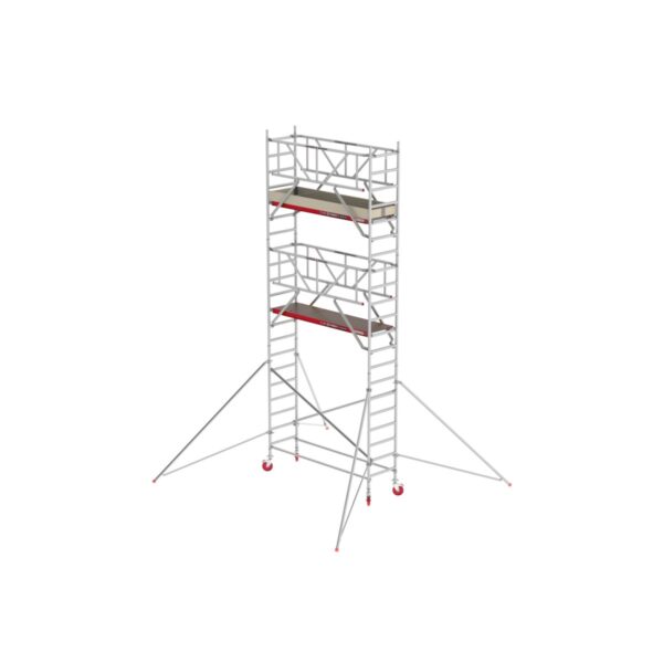 altrex rs tower 41 holzplattform 0 75m x 2 45m mit safe quick arbeitshoehe 7 2 m