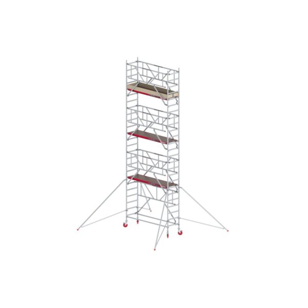 altrex rs tower 41 holzplattform 0 75m x 2 45m mit safe quick arbeitshoehe 8 2 m