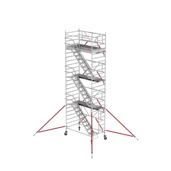 altrex rs tower 53 s treppengeruest 1 35 x 1 85 m holzplattform arbeitshoehe bis 8 2m