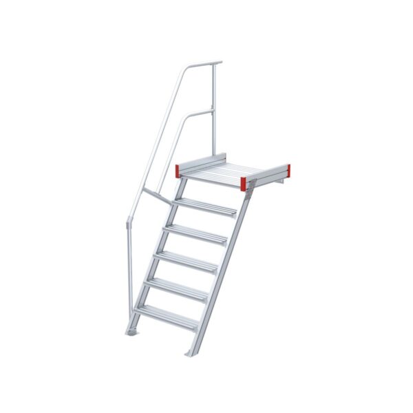 euroline podesttreppe 60 grad 1000 mm stufenbreite 1 treppen podestgelaender 6 stufen