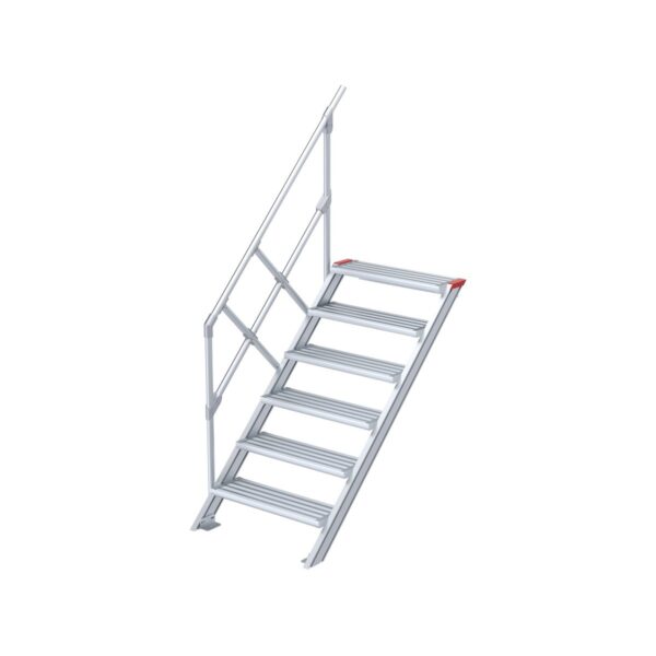 euroline treppe 45 grad 1000 mm stufenbreite 1 handlauf 6 stufen