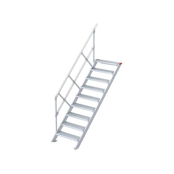 euroline treppe 45 grad 1000 mm stufenbreite 1 handlauf 9 stufen