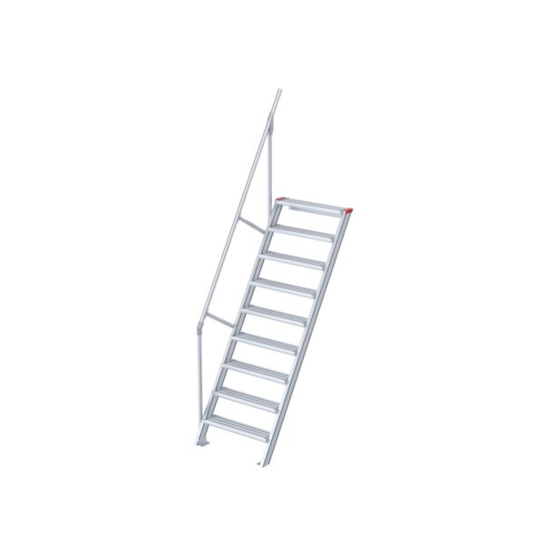 euroline treppe 60 grad 1000 mm stufenbreite 1 handlauf 9 stufen