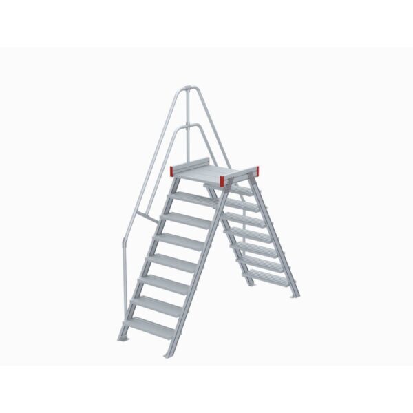 euroline uebergang 60 grad 1000 mm stufenbreite 1 treppen podestgelaender 8 stufen