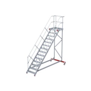 euroline wartungsbuehne 45 grad 1000 mm stufenbreite 2 handlaeufe 3 podestgel 14 stufen