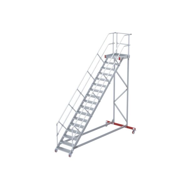 euroline wartungsbuehne 45 grad 600 mm stufenbreite 2 handlaeufe 3 podestgel 17 stufen