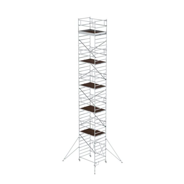 guenzburger steigtechnik klappgeruest 1 35 x 1 80 m mit ausleger plattformhoehe 10 80 m