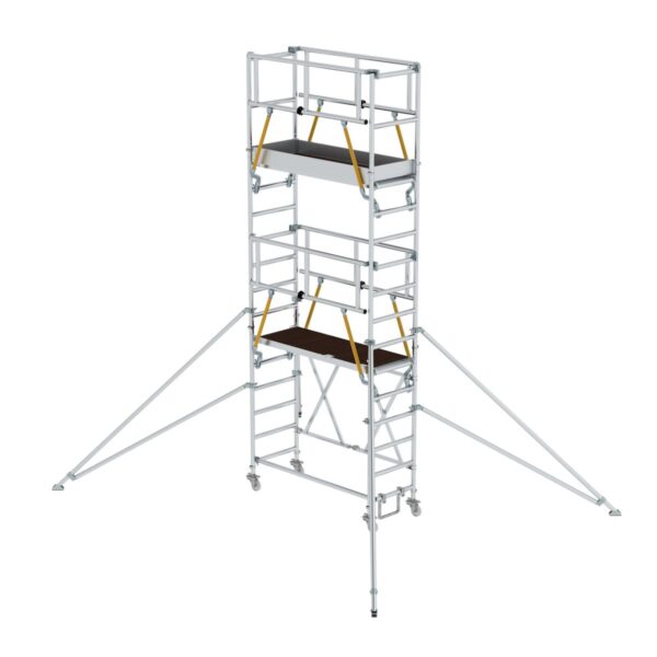 guenzburger steigtechnik klappgeruest sg 0 75 x 1 80 m mit ausleger plattformhoehe 4 04 m