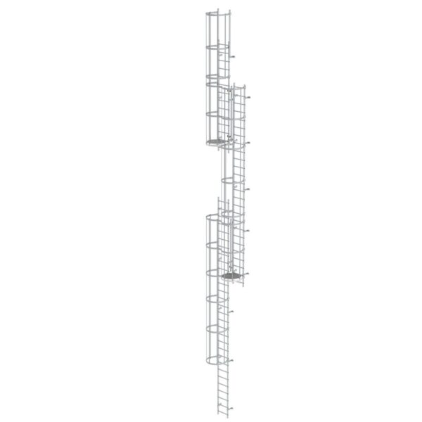 guenzburger steigtechnik mehrzuegige steigleiter mit rueckenschutz maschinen aluminium blank 15 20m