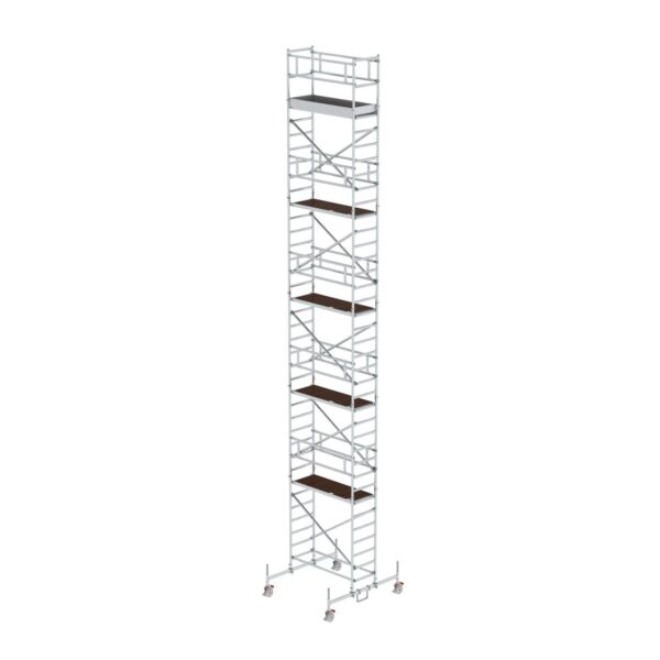 guenzburger steigtechnik rollgeruest 0 75 x 1 80 m mit plattform im 2 m abstand fahrbalken plattformhoehe 10 45 m