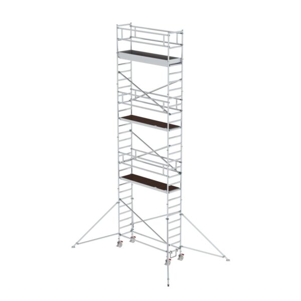 guenzburger steigtechnik rollgeruest 0 75 x 2 45 m mit plattform im 2 m abstand ausleger plattformhoehe 7 35 m