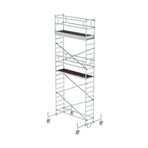 guenzburger steigtechnik rollgeruest 0 75 x 2 45 m mit plattform im 2 m abstand fahrbalken plattformhoehe 5 45 m