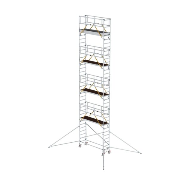 guenzburger steigtechnik rollgeruest sg 0 75 x 2 45 m mit ausleger plattformhoehe 9 51 m