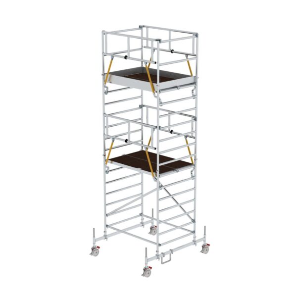 guenzburger steigtechnik rollgeruest sg 1 35 x 1 80 m mit fahrbalken doppel plattform plattformhoehe 4 66 m