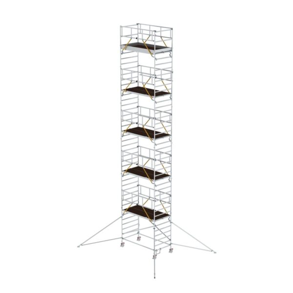 guenzburger steigtechnik rollgeruest sg 1 35 x 2 45 m mit ausleger doppel plattform plattformhoehe 11 47 m