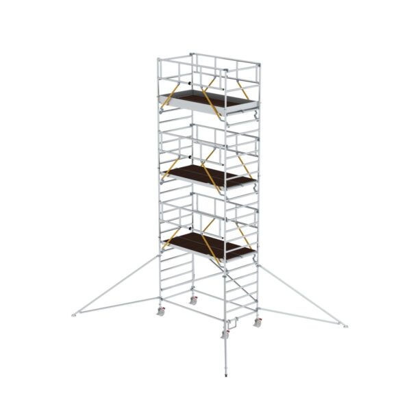 guenzburger steigtechnik rollgeruest sg 1 35 x 2 45 m mit ausleger doppel plattform plattformhoehe 6 43 m