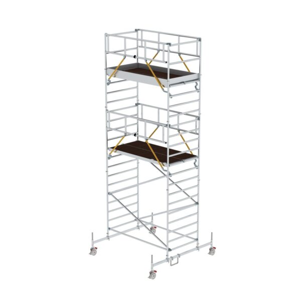 guenzburger steigtechnik rollgeruest sg 1 35 x 2 45 m mit fahrbalken doppel plattform plattformhoehe 5 78 m