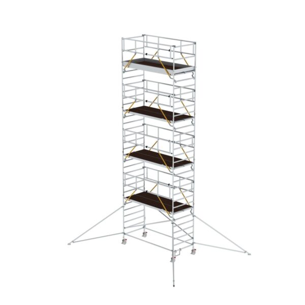 guenzburger steigtechnik rollgeruest sg 1 35 x 3 0 m mit ausleger doppel plattform plattformhoehe 8 39 m