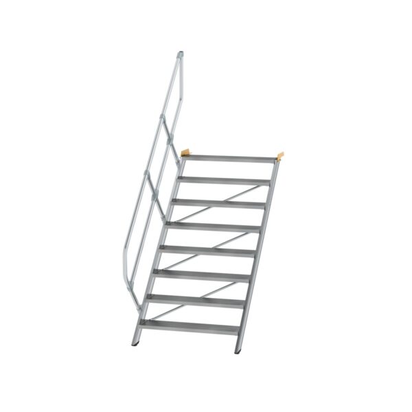 guenzburger steigtechnik treppe 45 stufenbreite 1000 mm 8 stufen aluminium geriffelt