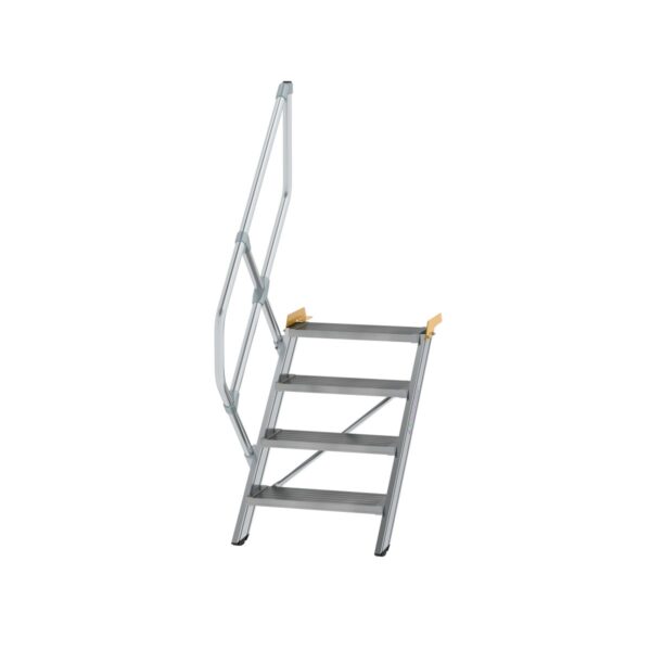 guenzburger steigtechnik treppe 45 stufenbreite 600 mm 4 stufen aluminium geriffelt