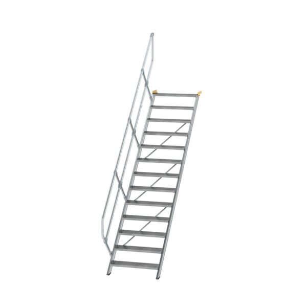 guenzburger steigtechnik treppe 45 stufenbreite 800 mm 13 stufen aluminium geriffelt