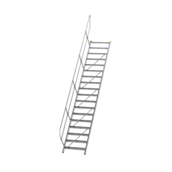 guenzburger steigtechnik treppe 45 stufenbreite 800 mm 18 stufen aluminium geriffelt