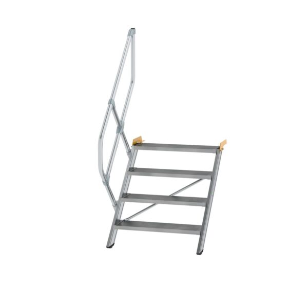 guenzburger steigtechnik treppe 45 stufenbreite 800 mm 4 stufen aluminium geriffelt