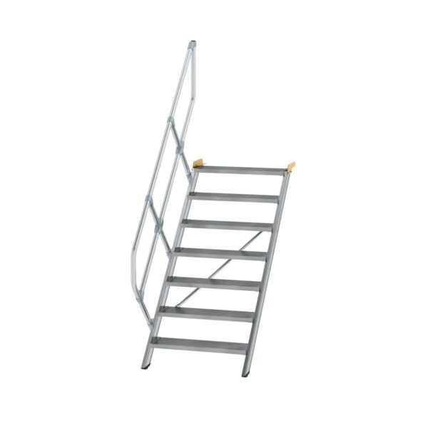 guenzburger steigtechnik treppe 45 stufenbreite 800 mm 7 stufen aluminium geriffelt